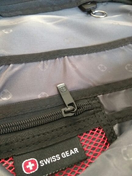 брендовый логотип SwissGear на всех аксессуарах рюкзака